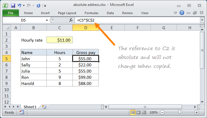 Excel Absolute Reference Exceljet 6429